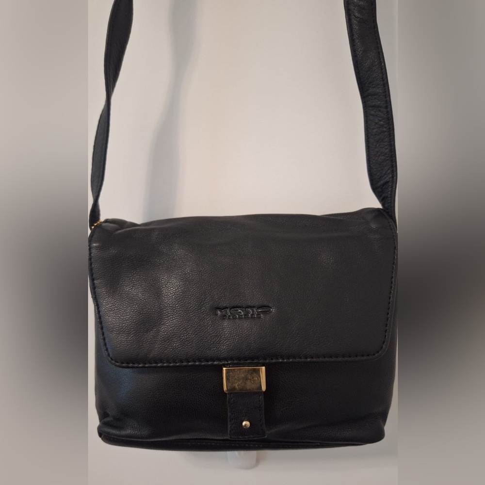 Black Leather Crossbody Bag
